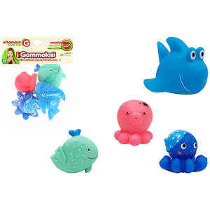 VITAMINA G - SET DI 4 CIOCCOLATINI GOMMOSI ASSORTITI A FORMA DI ANIMALI MARINI - Product Image 1