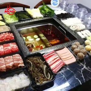 หม้อไฟฟ้าไร้ควันสแตนเลสเชิงพาณิชย์ โมดิ 3000 วัตต์ สำหรับร้านอาหาร โรงแรม พร้อมฉากกั้นในตัว แบบจีน ไห่เต๋าโหล - Product Image 6