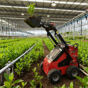 Высококачественный мини-трактор-экскаватор, мини-погрузчик с навесным оборудованием, садовый мини-погрузчик на колесах, бесплатная доставка - Product Image 1