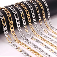 Collier Hip Hop en acier inoxydable plaqué or pour hommes, chaîne à maillons cubains, bijoux de mode, chaîne de corps