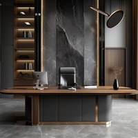Bureau de direction moderne de luxe, ergonomique, en bois, en MDF, pour le bureau, la maison, le salon, en solde