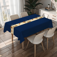 Nappe de table RNPT contemporaine carrée anti-déversement motif floral vigne, protection de table en PVC pour jardin, résistante aux taches