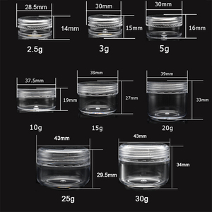 Envase Redondo Pequeño de Plástico Transparente de 2.5g, 3g, 5g, 10g, 15g, 20g, Mini Tarro Cosmético de 3g, 5g <span class=keywords><strong>con</strong></span> <span class=keywords><strong>Tapa</strong></span> de Rosca - Product Image 5