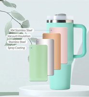 Couleur personnalisée 40 oz double paroi tasses isolées sous vide voyage voiture tasses à café bon marché sublimation blanc 40 oz gobelet avec poignée