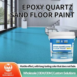 Pintura Epóxica Innovadora para Pisos con Arena de Color y Patrón de Mármol, Autonivelante, Resistente al Agua y a los Álcalis, para Centros Comerciales y Talleres - Product Image 1