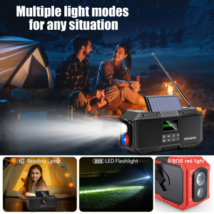2025 Kopen Beste Rood Draagbare 4000 Mah Dab Zaklamp Digital Hand <span class=keywords><strong>Cranck</strong></span> Noodradio Solar En Opwindbaar Kit de supervivencia - Product Image 4