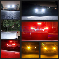 Ampoule LED de voiture P21W 1156 Ba15s 1157 Bay15d, clignotant COB 12V blanc jaune rouge, feux de recul, feux de stationnement, feux de freinage