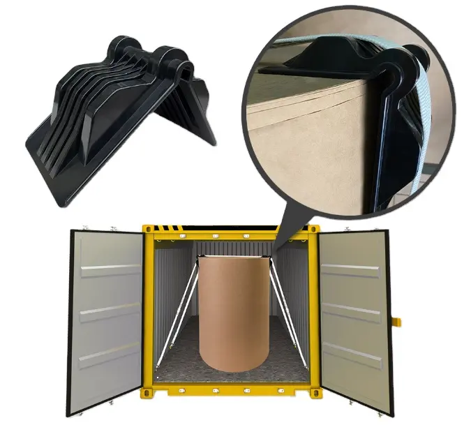 PP PE Black Plastic Corner Protector für Cargo Lashing Strap Plastic Corner Guard