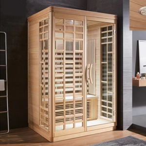 Sauna de Alta Calidad de Madera de Hemlock, Sauna Interior de Vapor Seco para 2 Personas en Venta - Product Image 5