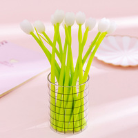 Stylo gel en silicone souple en forme de tulipe créatif coréen sensible à la lumière changement de couleur frais mignon noir 0.38mm conception de fleur de lumière du soleil