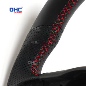 Volante de cuero hecho a mano de entrega rápida para Volant <span class=keywords><strong>Seat</strong></span> Cupra Ateca 2019 <span class=keywords><strong>2015</strong></span> 2017 2018 <span class=keywords><strong>Leon</strong></span> <span class=keywords><strong>St</strong></span> Cupra volante OHC - Product Image 4