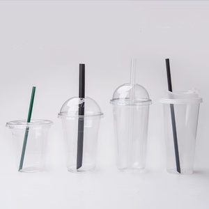 12oz 14oz 16oz 20oz 24oz dùng một lần trong suốt nhựa BOBA ly sinh tố trà sữa bong bóng trà ly nhựa có nắp đậy - Product Image 6