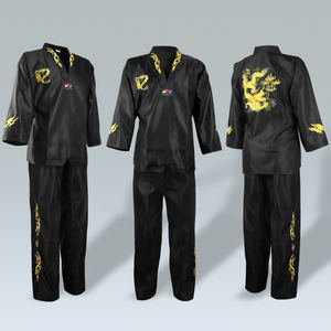 Dobok Uniforme per Adulti con Scollo a V Approvato WTF in Cotone Tessuto Speciale Colorato per Taekwondo Kukkiwon Corea Arti Marziali - Product Image 4