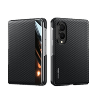 Casing Ponsel Lipat Bertekstur Serat Karbon dengan Slot Kartu Magnetik untuk Samsung Galaxy Z Fold 8 Ultra 7 6 5 4 5G, Mendukung Pengisian Daya Nirkabel