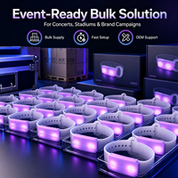 Pulsera LED Compatible con DMX512, Logotipo Personalizado, Sincronización RF en Grupo, Servicio de Iluminación Intermitente, Pulsera LED para Grandes Conciertos, Eventos y Deportes en Estadios