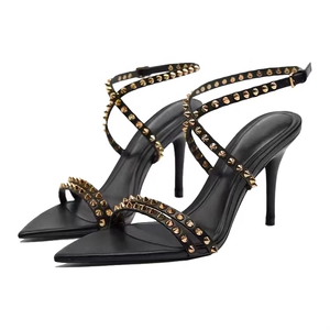 Diseños Personalizados, Sandalias de Tacón Alto para Mujer Madura, con Punta Puntiaguda, Tiras en el Tobillo, Tacones Finos - Product Image 1