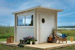 Cabine de sauna extérieure de style scandinave |   Maison de spa compacte en <span class=keywords><strong>bois</strong></span> avec véranda - Product Image 2