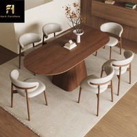Table à manger en bois longue de style japonais Wabi Sabi de haute qualité, table à manger nordique simple et moderne pour 6 personnes