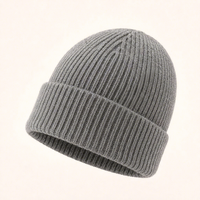 Gorro de Punto Gris para Adultos, Diseño Personalizado con Logotipo, Fabricación OEM/ODM, Venta al Por Mayor, MOQ Bajo, Etiquetas de Marca, Empaquetado
