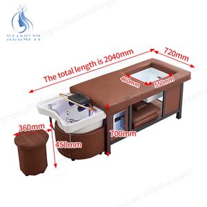 Salón de belleza personalizado muebles cabeza <span class=keywords><strong>spa</strong></span> masaje champú cama baño de pies y pedicura cama de lavado de pelo - Product Image 6