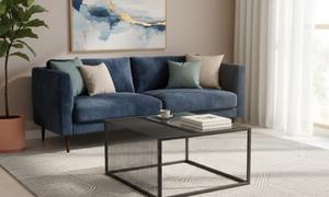 Table basse moderne en verre et acier inoxydable pour salon, table centrale minimaliste de luxe avec plateau en verre trempé et structure robuste - Product Image 3