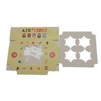 Boîte d'emballage personnalisée en Pvc pour gâteau de noël, tarte aux œufs, cookies faits à la main, boîte d'emballage de bonbons avec fenêtre transparente en Pvc