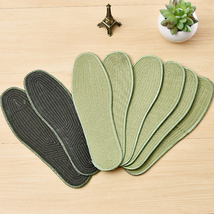 Semelles intérieures en tissu non tissé vert militaire, 6 paires, respirantes, absorbant la transpiration, amortissantes, pour chaussures de sport, été, printemps, automne - Product Image 1