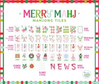 Set Hadiah Mahjong Akrilik Mewah, Set Ubin Mahjong Gaya Amerika, Meja Mahjong, Hadiah Permainan Pesta Natal