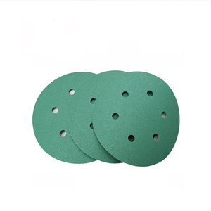 Disque abrasif floqué vert EnYing, diamètre 125 mm, dureté moyenne, épaisseur 1 mm, pour ponceuse orbitale, accessoire d'outil électrique - Product Image 5