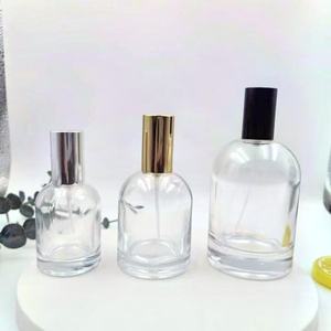 Botol parfum kaca silinder bahu bulat, botol parfum modis dan sederhana 30ml 50ml tutup Anodized dapat dicetak logo 100ml - Product Image 5