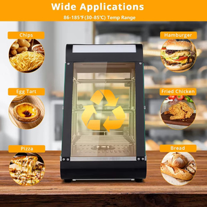 Vitrine d'exposition commerciale à prix compétitif avec éclairage LED, conception à chaleur uniforme et trois niveaux, idéale pour cuisines professionnelles et hôtels - Product Image 5