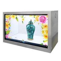 Écran LCD transparent de 21,5/32/43/49/55/65/75/86 pouces pour la publicité, affichage numérique, affichage 3D, écran tactile infrarouge HD