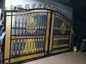 Portes extérieures modernes Porte principale en métal Portes en fer Porte d'<span class=keywords><strong>entrée</strong></span> grill forgé - Product Image 5