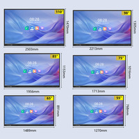 Mesin Konferensi Interaktif Elektronik All-in-One 98-Inci Panel LED 4K Papan Tulis Elektronik Sentuh Pena/Jari Anning Garansi 2 Tahun