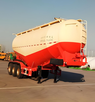 Semi-remorque citerne à bas prix, 3 essieux, 30/35/40/45 m³ pour le transport de ciment/cendres volantes/farine/poudre