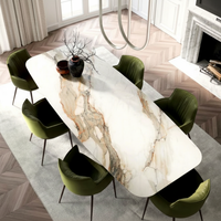 Dalle de marbre de dolomite polie de luxe Cotrustone Pandora pour table de salle à manger moderne de grande taille pour 8 à 10 personnes