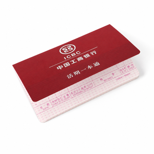 Carnet de banque personnalisé multi-devises avec pages numérotées pour dépôts et retraites pour les établissements financiers - Product Image 1