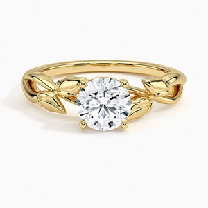 Elegante Anillo de Compromiso de Oro con Diamantes Brillantes, Estilo Clásico para Propuesta de Matrimonio, Anillo de Boda para Mujer - Product Image 1