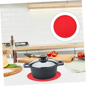 Diameter 30cm Round Shape Silicone <b>Microwave</b> Oven Baking Mat Silicone <b>Heat</b> Resistant Multifunctional Mat Dia12" - Product Image 6