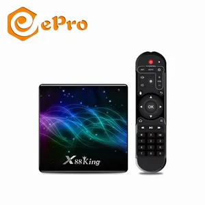 EPro X88 الملك أندرويد 9.0 Amlogic S922X سداسي النواة 4G DDR4 64G EMMC مربع التلفزيون الذكية 2.4G + 5G المزدوج واي فاي 1000M LAN VS GT King