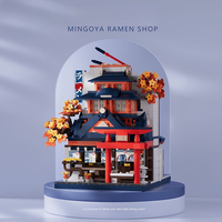 Blocs de construction architecturaux, Ensembles de construction Street View, Boutique de fondue chinoise, Architecture japonaise Sakura, Bâtiment urbain DIY, OEM