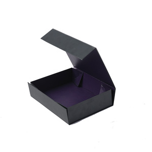 Luxury Eco-friendly Black boxes Clothing / Shoes / Gift / Cosmetic Packaging Black Paper Box With Magnetic Closure
