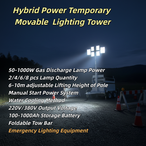 เสาไฟเคลื่อนที่แบบ LED กำลังไฟสูง พร้อมแบตเตอรี่ 2/4 ก้อน มาตรฐาน IP66 สำหรับให้แสงสว่าง - Product Image 3