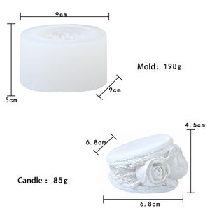 Early Riser 3D Macaroon Rose Bougie Moules Fleur Moules En Silicone pour Faire DIY Maison Bougies En Cire D'abeille <span class=keywords><strong>Moule</strong></span> <span class=keywords><strong>À</strong></span> Savon En Silicone - Product Image 6