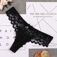 Sous-vêtements sexy pour femmes et filles, culottes ouvertes, modèles de lingerie, dentelle transparente, string, slip femme