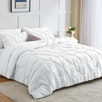 Ensemble de literie 7 pièces, ensemble de couette et de draps, microfibre ultra-douce avec alternative au duvet, drap-housse à poche profonde, certifié OEKO-TEX