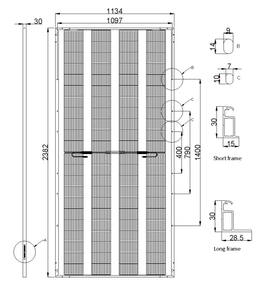 Panneau solaire mono 400W <span class=keywords><strong>405Wp</strong></span> 410 Watt Transmittance 32% Parfaitement adapté aux besoins d'éclairage de l'agriculture - Product Image 3