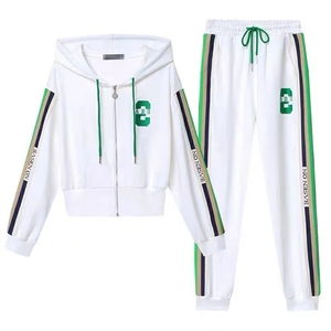 Bộ đồ thể thao đơn giản/thời trang mùa xuân thu 2024 kiểu Hàn Quốc mới, áo hoodie + quần dài, thiết kế rộng rãi, hai mảnh - Product Image 6