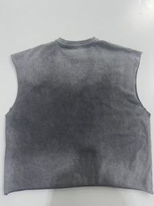 Camiseta sin mangas negra lavada de gran tamaño con estampado Kornit personalizado, camiseta de tirantes estilo streetwear para hombre con estampado gráfico <span class=keywords><strong>punk</strong></span> - Product Image 3