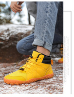 Bottes d'hiver pour la neige, chaussures à bout large, doublées de polaire, antidérapantes, semelle épaisse, chaudes, pour l'extérieur